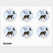 Boston Terrier Portrait Sticker (Vel)