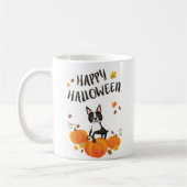 Boston Terrier Pumpkin Fall Leaves Halloween Mok (Links)