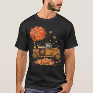 Boston Terrier Pumpkins Truck Autumn Leaf Herfst a T-shirt