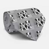 Boston Terrier Puppies stropdas (Opgerold)