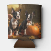 Boston Terrier Puppy Herfst Delight Pompoen Blikjeskoeler (Achterkant)