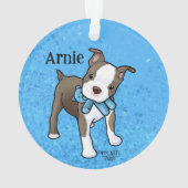 Boston Terrier Puppy Ornament (achterkant)