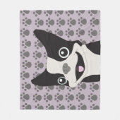 Boston Terrier, Purple lavender Fleece Deken (Voorkant)