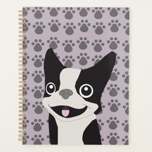Boston Terrier, Purple lavender Planner (Voorkant)