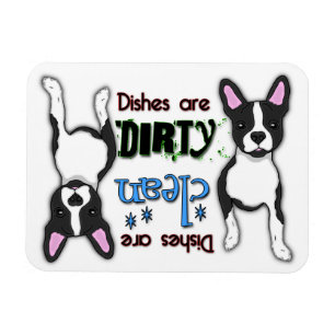 Boston Terrier Rectangle Dishwasher Magnet Magneet