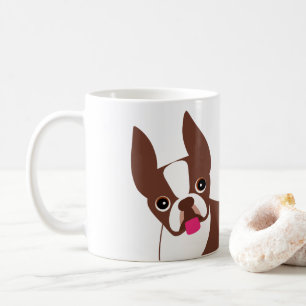 Boston Terrier Red Brown en White Koffiemok
