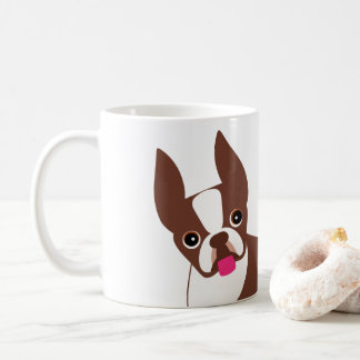 Boston Terrier Red Brown en White Koffiemok