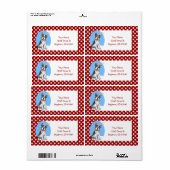 Boston Terrier Reindeer Labels (Full Sheet)