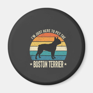 Boston Terrier Retro Hondenliefhebber Grafisch_1 Magneet