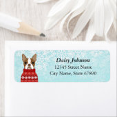 Boston Terrier Return-adreslabels Etiket (Insitu)