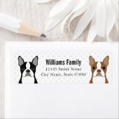 Boston Terrier Return-adreslabels Etiket (Insitu)