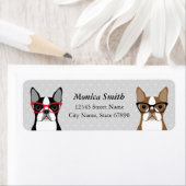 Boston Terrier Return-adreslabels Etiket (Insitu)