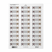 Boston Terrier Return-adreslabels Etiket (Full Sheet)