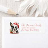 Boston Terrier Return-adreslabels Etiket (Insitu)
