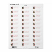 Boston Terrier Return-adreslabels Etiket (Full Sheet)