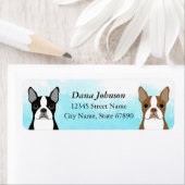 Boston Terrier Return-adreslabels Etiket (Insitu)
