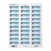 Boston Terrier Return-adreslabels Etiket (Full Sheet)