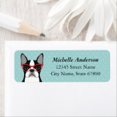 Boston Terrier Return-adreslabels Etiket (Insitu)