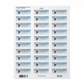 Boston Terrier Return-adreslabels Etiket (Full Sheet)