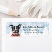 Boston Terrier Return-adreslabels Etiket (Insitu)
