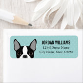 Boston Terrier Return-adreslabels Etiket (Insitu)