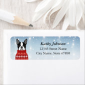 Boston Terrier Return-adreslabels Etiket (Insitu)