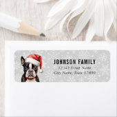 Boston Terrier Return-adreslabels Etiket (Insitu)