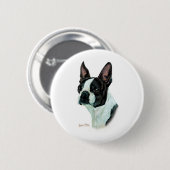 Boston Terrier Ronde Button 5,7 Cm (Voorkant /achterkant)
