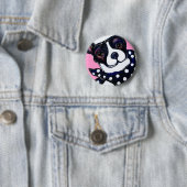 BOSTON TERRIËR RONDE BUTTON 5,7 CM (In situ)