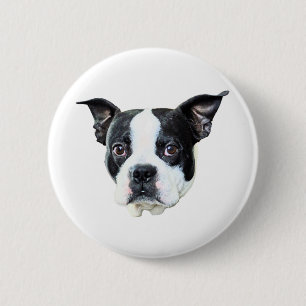 Boston Terrier Ronde Button 5,7 Cm