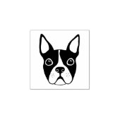 Boston terrier rubberen stempel (Afrduk)