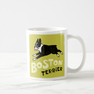 Boston Terrier Running   Hondenliefhebber van wolf Koffiemok