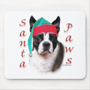 Boston Terrier Santa Paws Muismat