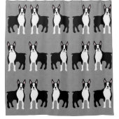 Boston Terrier Shower Curtain Douchegordijn (Voorkant)