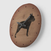 Boston Terrier Silhouette Grote Klok (Hoek)