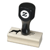 Boston Terrier Silhouette retouradres Rubberstempel (Stempel)