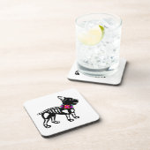 Boston Terrier Skeleton Drankjes Onderzetter (Rechterzijde)