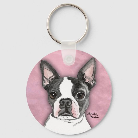 Boston Terrier Sleutelhanger (Voorkant)