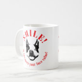 Boston Terrier Smile - Face Value Koffiemok (Voorkant links)