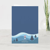 Boston Terrier Snowy Hills Carte de Noël (Dos)