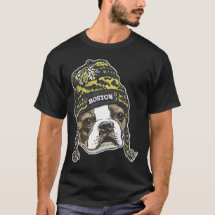 Boston Terrier Sports Beanie T-shirt