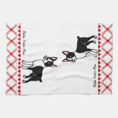 Boston Terrier Standing Theedoek (Horizontaal)