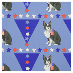 Boston Terrier Stars Stof