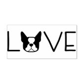 Boston Terrier stempel - Boston L O V E (Afrduk)