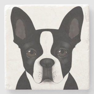 Boston Terrier Stenen Onderlegger Onderzetter