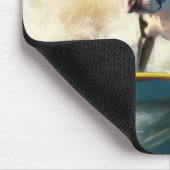 Boston Terrier Surfen Schilderij Muismat (Hoek)