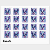 Boston Terrier Tea Party Labels en Stickers (Vel)
