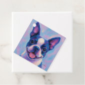 Boston Terrier Tea Party servetten Bedankjes Labels (In situ)