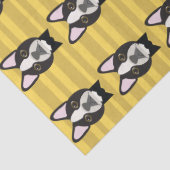 Boston Terrier Tissuepapier (Detail)