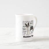 Boston Terrier Traits Bone China Mug (Devant droit)